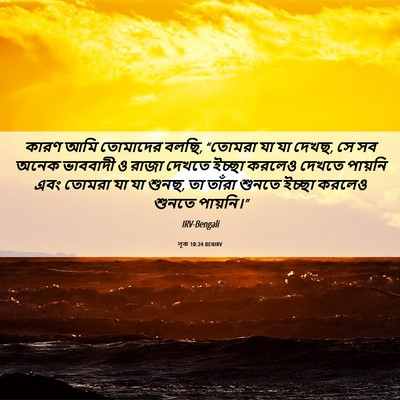 Picture 06 - লূক 10:24 BENIRV - কারণ আমি তোমাদের - Bible Verse Picture