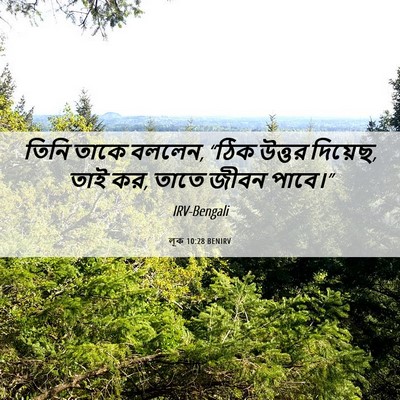 Picture 06 - লূক 10:28 BENIRV - তিনি তাকে বললেন, - Bible Verse Picture