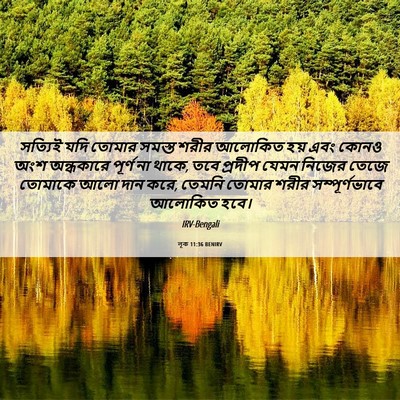 Picture 06 - লূক 11:36 BENIRV - সত্যিই যদি তোমার - Bible Verse Picture