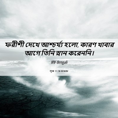 Picture 06 - লূক 11:38 BENIRV - ফরীশী দেখে - Bible Verse Picture