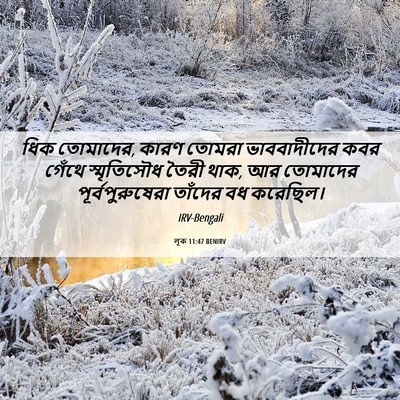 Picture 06 - লূক 11:47 BENIRV - ধিক তোমাদের, কারণ - Bible Verse Picture