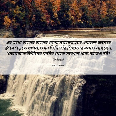 Picture 06 - লূক 12:1 BENIRV - এর মধ্যে হাজার - Bible Verse Picture