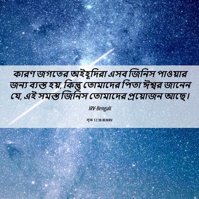Picture 06 - লূক 12:30 BENIRV - কারণ জগতের - Bible Verse Picture