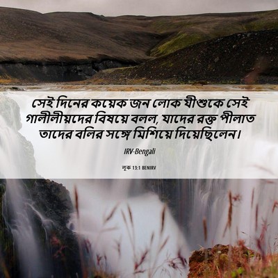 Picture 06 - লূক 13:1 BENIRV - সেই দিনের কয়েক জন - Bible Verse Picture