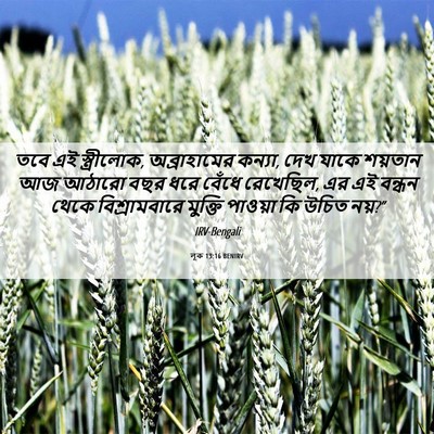 Picture 06 - লূক 13:16 BENIRV - তবে এই স্ত্রীলোক, - Bible Verse Picture