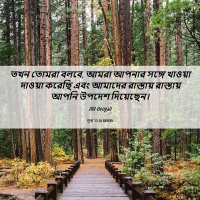 Picture 06 - লূক 13:26 BENIRV - তখন তোমরা বলবে, - Bible Verse Picture