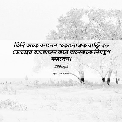 Picture 06 - লূক 14:16 BENIRV - তিনি তাকে বললেন, - Bible Verse Picture