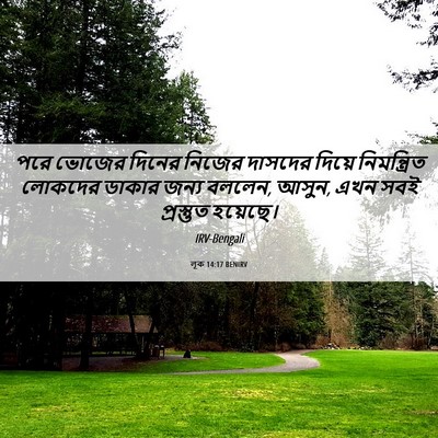 Picture 06 - লূক 14:17 BENIRV - পরে ভোজের দিনের - Bible Verse Picture