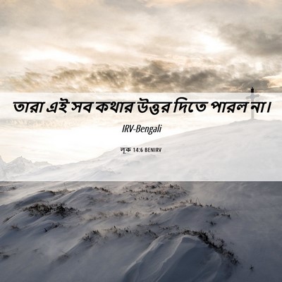 Picture 06 - লূক 14:6 BENIRV - তারা এই সব কথার - Bible Verse Picture