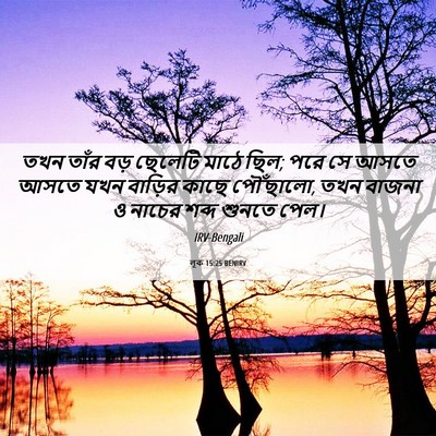 Picture 06 - লূক 15:25 BENIRV - তখন তাঁর বড় - Bible Verse Picture