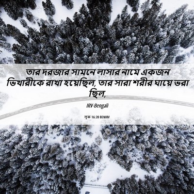 Picture 06 - লূক 16:20 BENIRV - তার দরজার সামনে - Bible Verse Picture