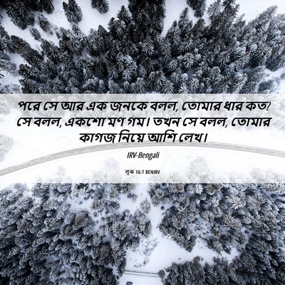 Picture 06 - লূক 16:7 BENIRV - পরে সে আর এক জনকে - Bible Verse Picture