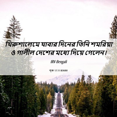 Picture 06 - লূক 17:11 BENIRV - যিরুশালেমে যাবার - Bible Verse Picture