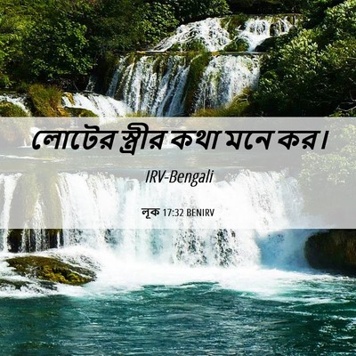 Picture 06 - লূক 17:32 BENIRV - লোটের স্ত্রীর কথা - Bible Verse Picture