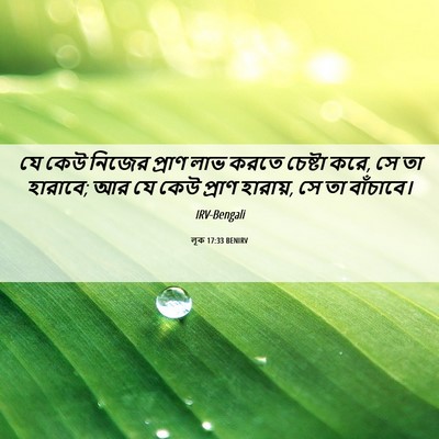 Picture 06 - লূক 17:33 BENIRV - যে কেউ নিজের প্রাণ - Bible Verse Picture