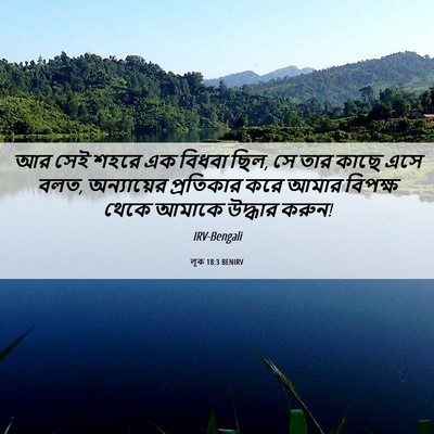 Picture 06 - লূক 18:3 BENIRV - আর সেই শহরে এক - Bible Verse Picture