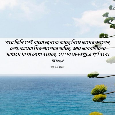 Picture 06 - লূক 18:31 BENIRV - পরে তিনি সেই বারো - Bible Verse Picture
