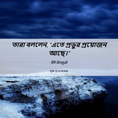 Picture 06 - লূক 19:34 BENIRV - তারা বললেন, “এতে - Bible Verse Picture