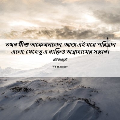 Picture 06 - লূক 19:9 BENIRV - তখন যীশু তাকে - Bible Verse Picture