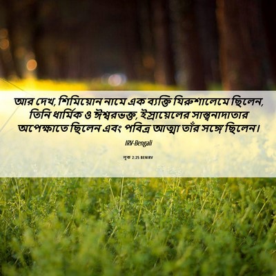 Picture 06 - লূক 2:25 BENIRV - আর দেখ, শিমিয়োন - Bible Verse Picture