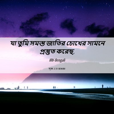 Picture 06 - লূক 2:31 BENIRV - যা তুমি সমস্ত - Bible Verse Picture