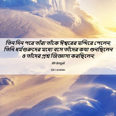 Picture 06 - লূক 2:46 BENIRV - তিন দিন পরে তাঁরা - Bible Verse Picture