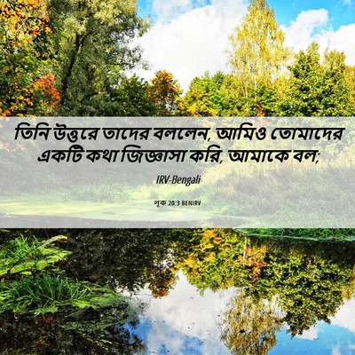 Picture 06 - লূক 20:3 BENIRV - তিনি উত্তরে তাদের - Bible Verse Picture