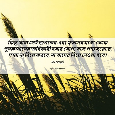 Picture 06 - লূক 20:35 BENIRV - কিন্তু যারা সেই - Bible Verse Picture