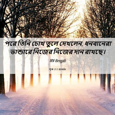 Picture 06 - লূক 21:1 BENIRV - পরে তিনি চোখ তুলে - Bible Verse Picture