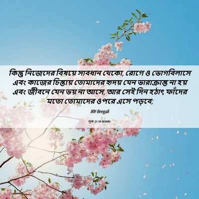 Picture 06 - লূক 21:34 BENIRV - কিন্তু নিজেদের - Bible Verse Picture