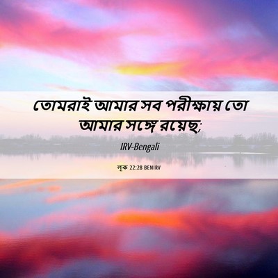 Picture 06 - লূক 22:28 BENIRV - তোমরাই আমার সব - Bible Verse Picture