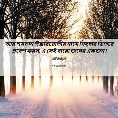 Picture 06 - লূক 22:3 BENIRV - আর শয়তান - Bible Verse Picture