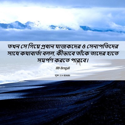 Picture 06 - লূক 22:4 BENIRV - তখন সে গিয়ে - Bible Verse Picture
