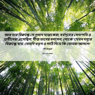 Picture 06 - লূক 22:52 BENIRV - আর তার বিরুদ্ধে যে - Bible Verse Picture