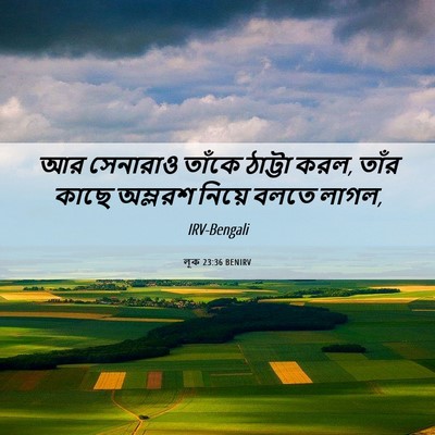 Picture 06 - লূক 23:36 BENIRV - আর সেনারাও তাঁকে - Bible Verse Picture