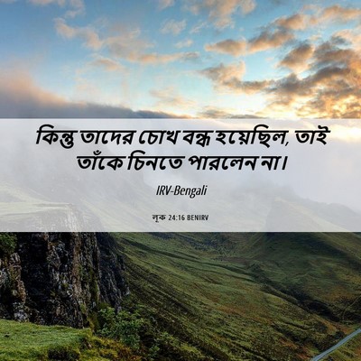 Picture 06 - লূক 24:16 BENIRV - কিন্তু তাদের চোখ - Bible Verse Picture