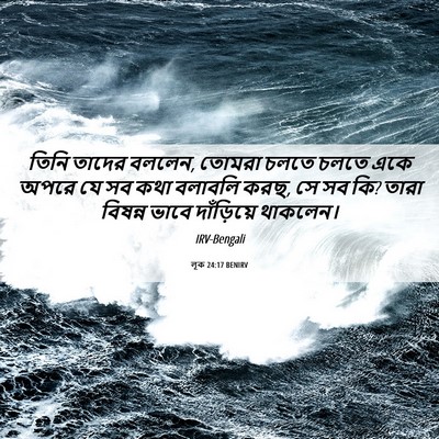 Picture 06 - লূক 24:17 BENIRV - তিনি তাদের বললেন, - Bible Verse Picture