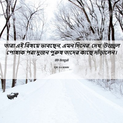Picture 06 - লূক 24:4 BENIRV - তারা এই বিষয়ে - Bible Verse Picture