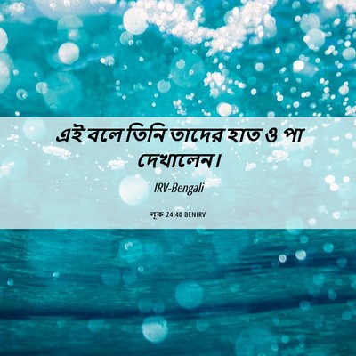 Picture 06 - লূক 24:40 BENIRV - এই বলে তিনি তাদের - Bible Verse Picture