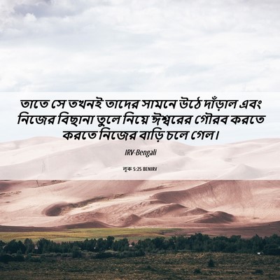 Picture 06 - লূক 5:25 BENIRV - তাতে সে তখনই তাদের - Bible Verse Picture