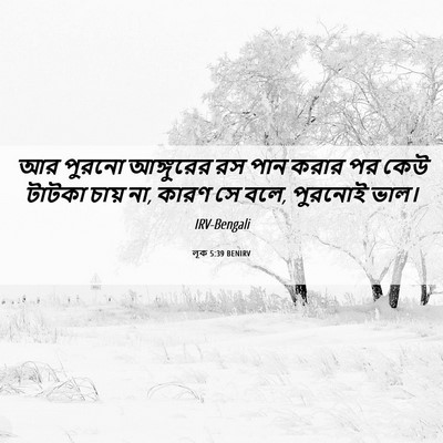 Picture 06 - লূক 5:39 BENIRV - আর পুরনো আঙ্গুরের - Bible Verse Picture