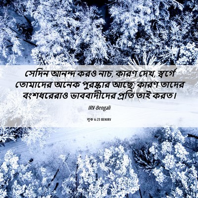 Picture 06 - লূক 6:23 BENIRV - সেদিন আনন্দ করও - Bible Verse Picture