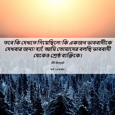 Picture 06 - লূক 7:26 BENIRV - তবে কি দেখতে - Bible Verse Picture