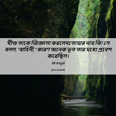 Picture 06 - লূক 8:30 BENIRV - যীশু তাকে - Bible Verse Picture