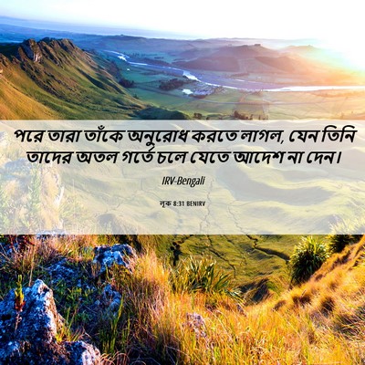 Picture 06 - লূক 8:31 BENIRV - পরে তারা তাঁকে - Bible Verse Picture