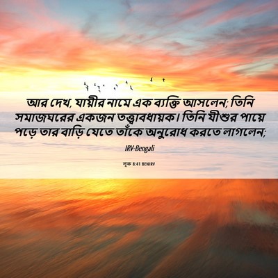 Picture 06 - লূক 8:41 BENIRV - আর দেখ, যায়ীর নামে - Bible Verse Picture