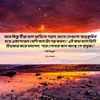 Picture 06 - লূক 8:8 BENIRV - আর কিছু বীজ ভাল - Bible Verse Picture