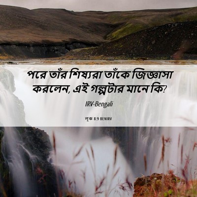 Picture 06 - লূক 8:9 BENIRV - পরে তাঁর শিষ্যরা - Bible Verse Picture