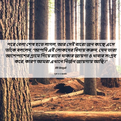 Picture 06 - লূক 9:12 BENIRV - পরে বেলা শেষ হতে - Bible Verse Picture