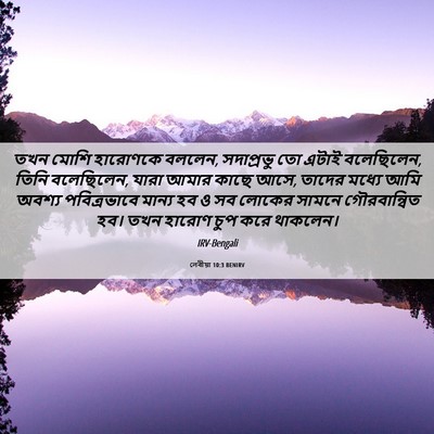 Picture 06 - লেবীয়া 10:3 BENIRV - তখন মোশি হারোণকে - Bible Verse Picture